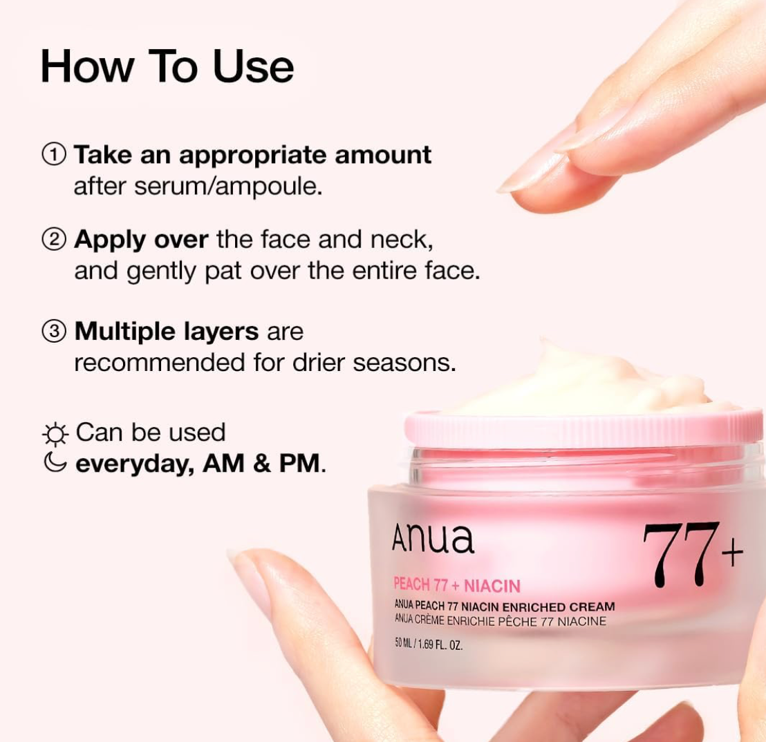 ANUA Peach 77 Niacin Enriched Cream 50ml