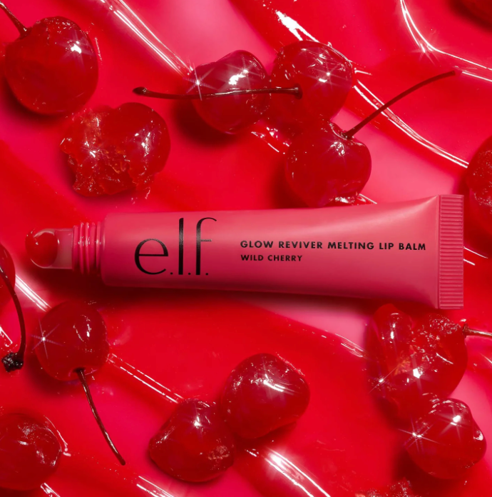 ELF Glow Reviver Melting Lip Balm  Wild Cherry - Red