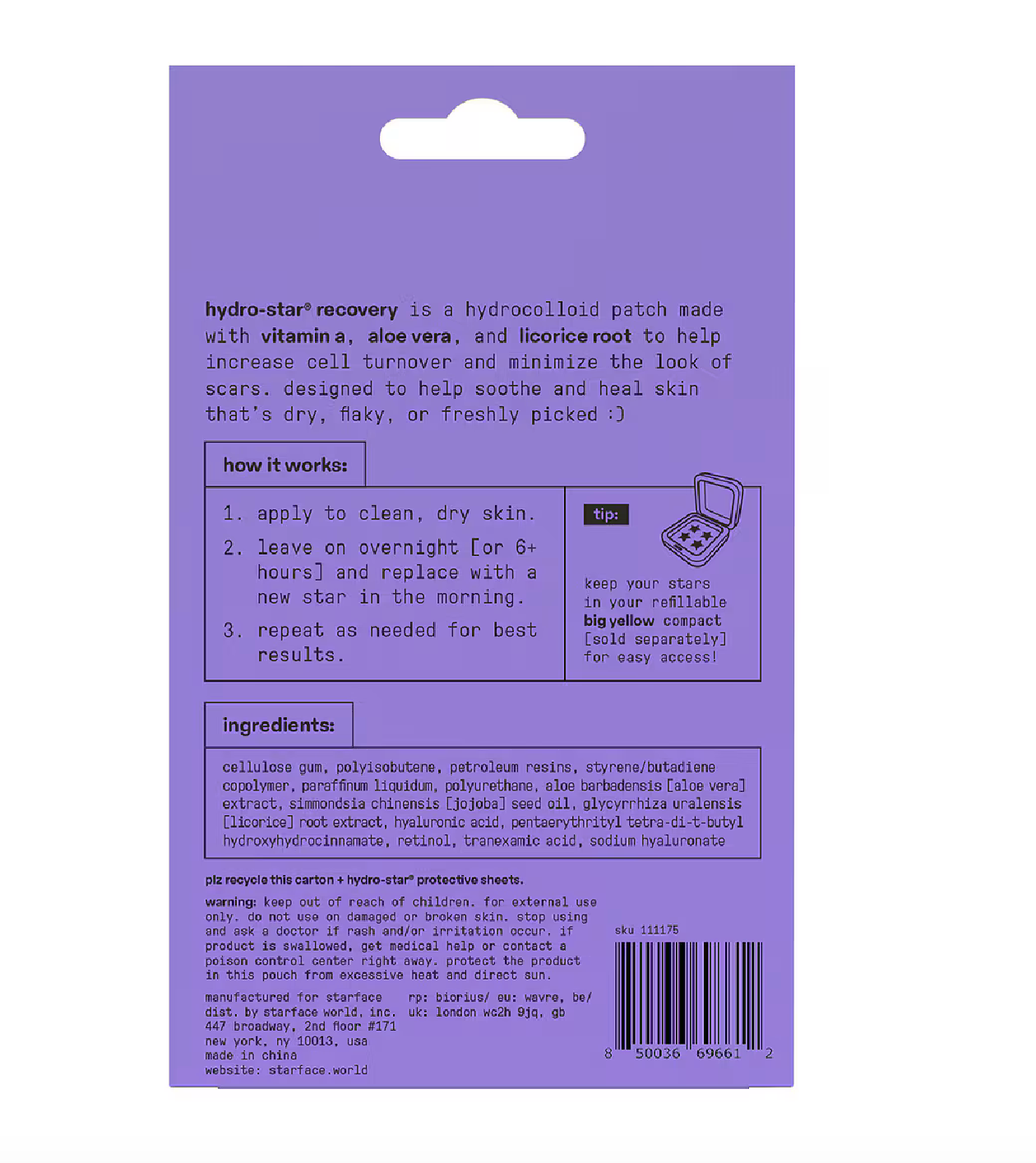 STARFACE Hydro-Star Purple Parches para Granitos