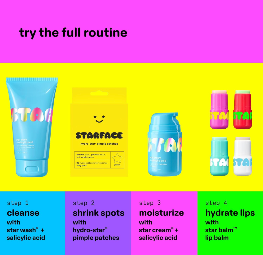 STARFACE Hydro-Star Parches Para Granitos Con Estuche Reutilizable Amarillo