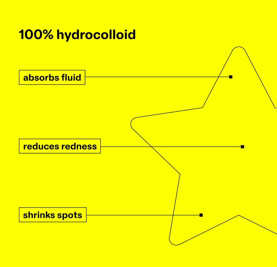 STARFACE Hydro-Star Parches Para Granitos Con Estuche Reutilizable Amarillo