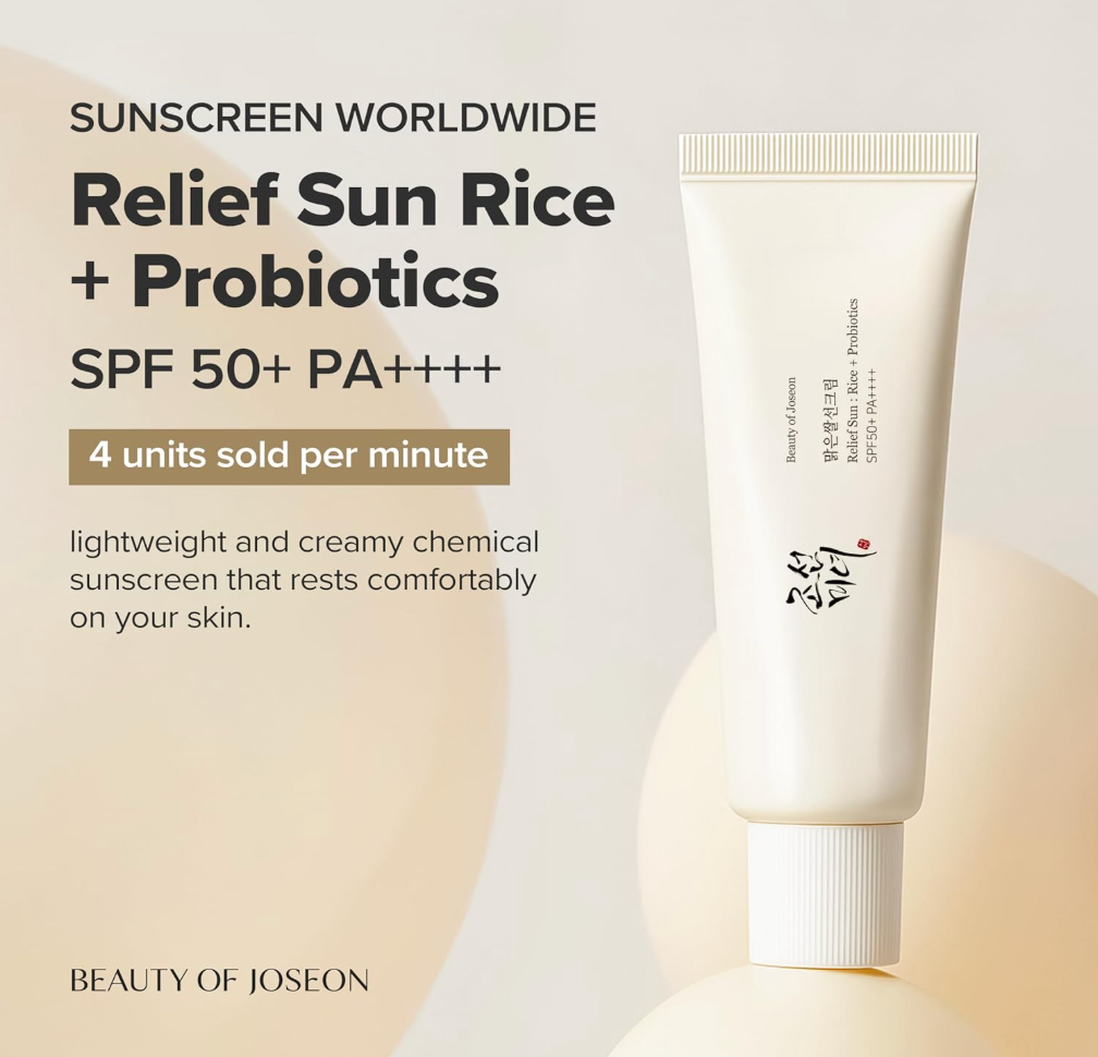 BEAUTY OF JOSEON Relief Sun Rice + Probiotics SPF50+