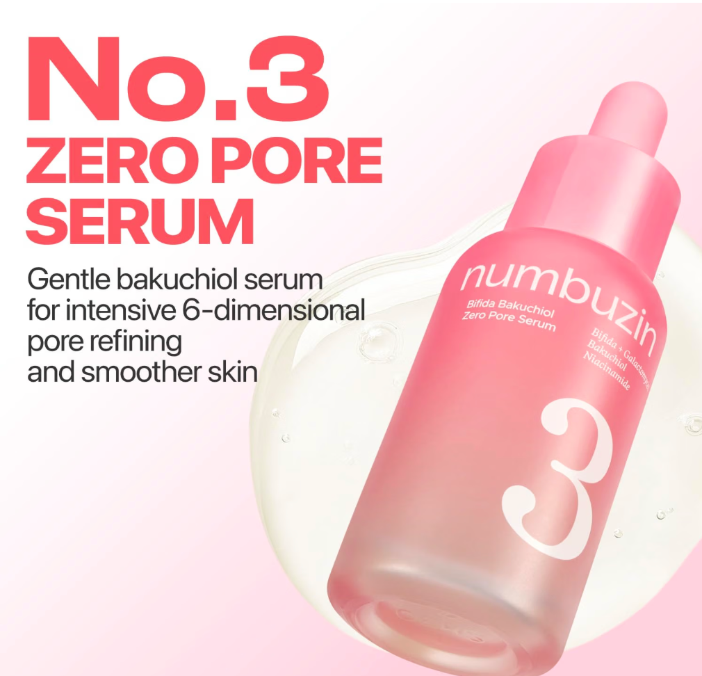 NUMBUZIN N3 Bífida Bakuchiol Zero Pore Serum 30ml