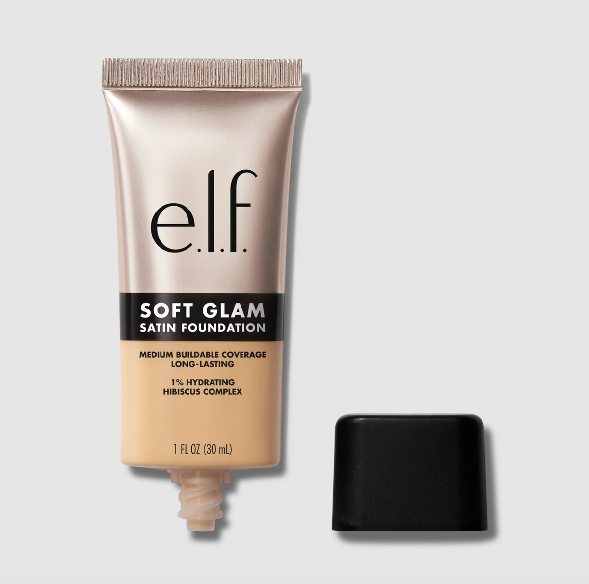 ELF Base Soft Glam, cobertura media, base de larga duración  30ml