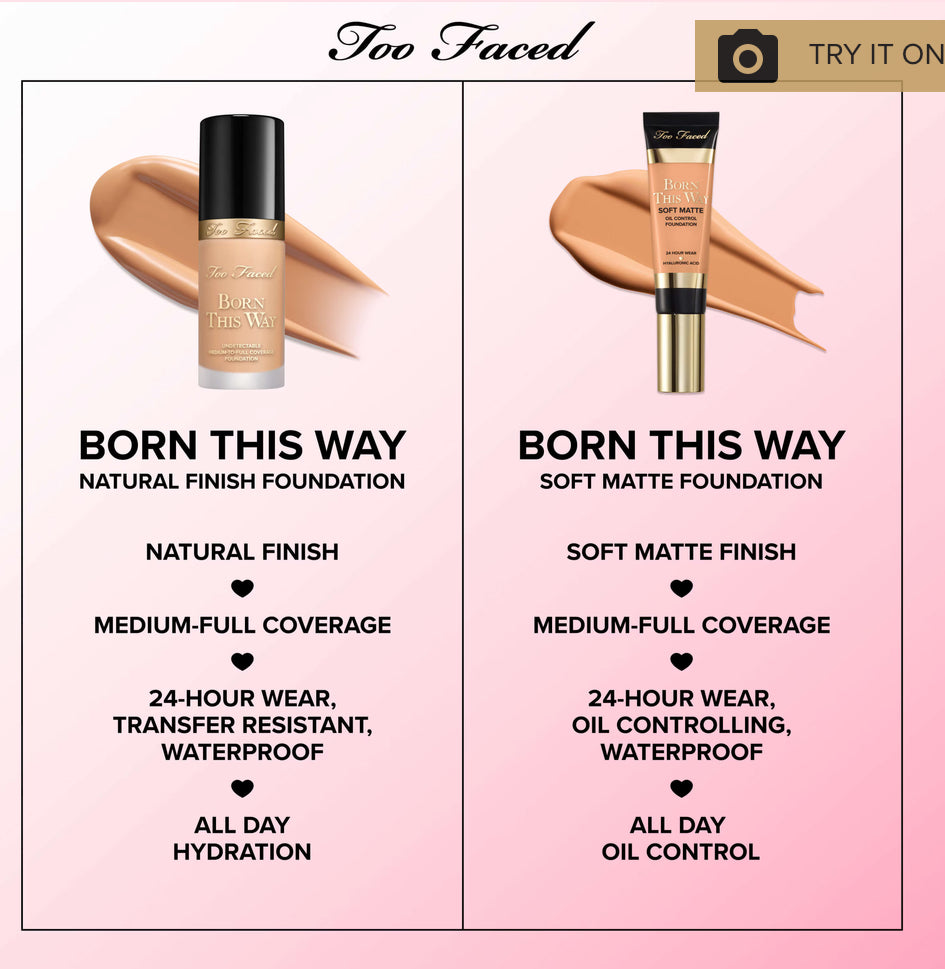 Too Faced Born This Way Soft Matte Foundation – Oil Control 24H