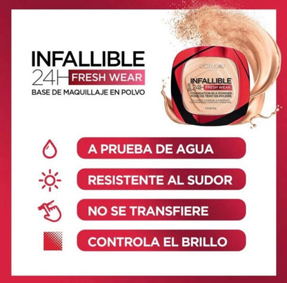 Base En Polvo Infalible De Loreal Fresh Wear 24horas