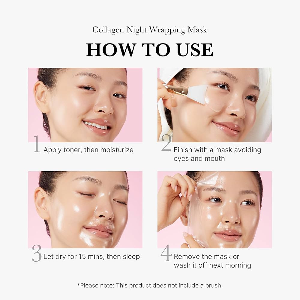 Medicube Collagen Night Wrapping Mask 75 ml – Mascarilla Nocturna Reafirmante con Colágeno, Niacinamida y Ceramidas