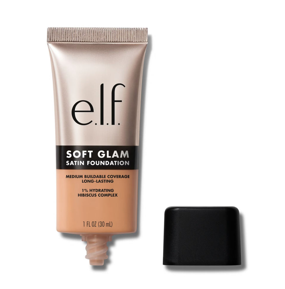 ELF Soft Glam Satin Foundation – Base de Maquillaje Acabado Natural y Duradero