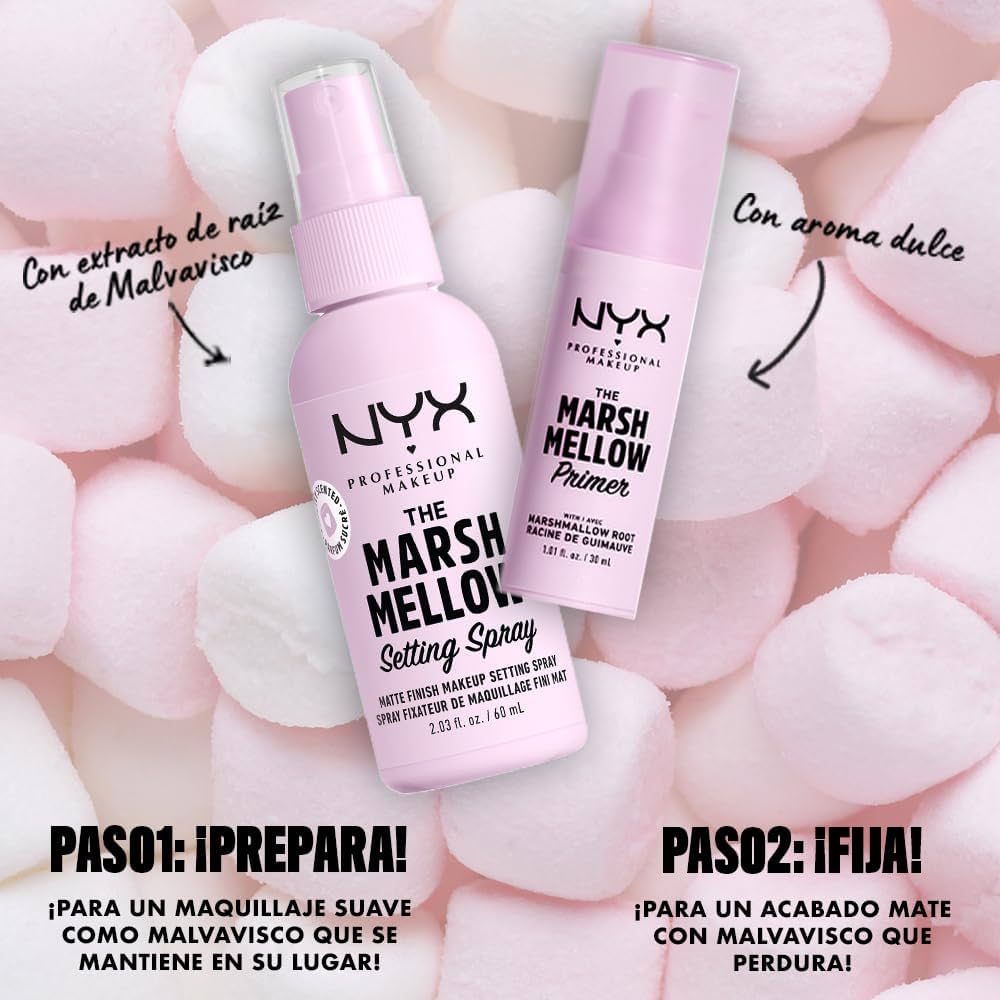 NYX Professional Makeup The Marshmellow Setting Spray – Spray Fijador de Maquillaje con Acabado Suave (60 ml)