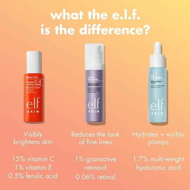 ELF Sérum e.l.f. SKIN Bright Icon Vitamina C + E + Ferúlico 30 ml
