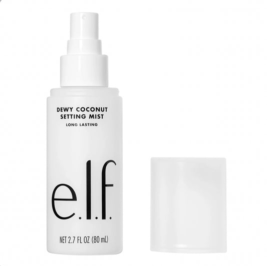 ELF Dewy Coconut Setting Mist 80 mL – Fijador de Maquillaje Hidratante y de Larga Duración