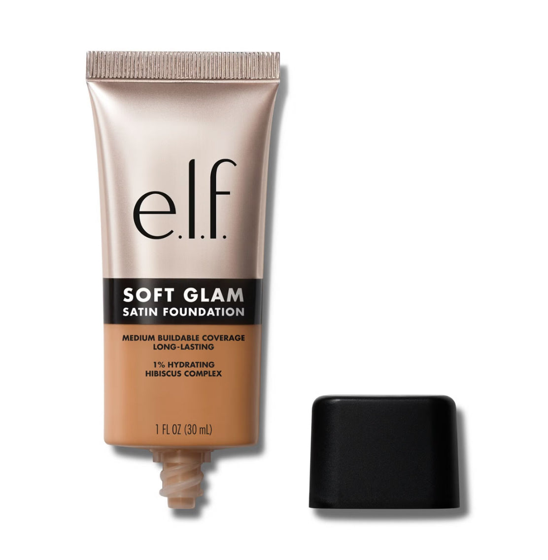 ELF Soft Glam Satin Foundation – Base de Maquillaje Acabado Natural y Duradero