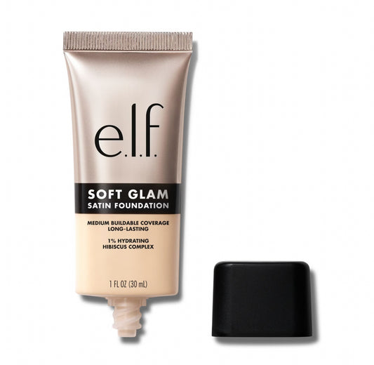 ELF Soft Glam Satin Foundation – Base de Maquillaje Acabado Natural y Duradero