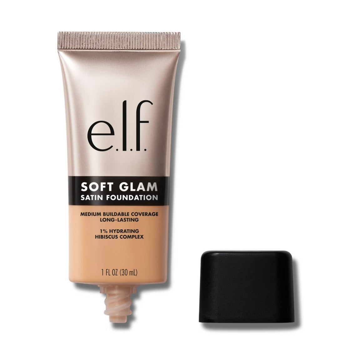 ELF Soft Glam Satin Foundation – Base de Maquillaje Acabado Natural y Duradero