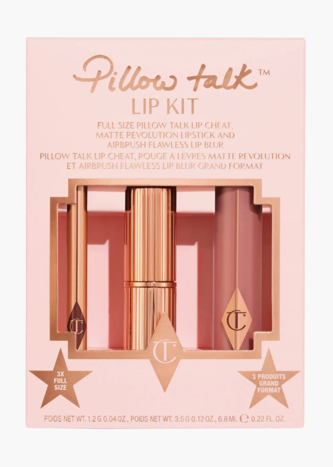 Charlotte Tilbury – Pillow Talk Lip Kit (3 Full Size)
