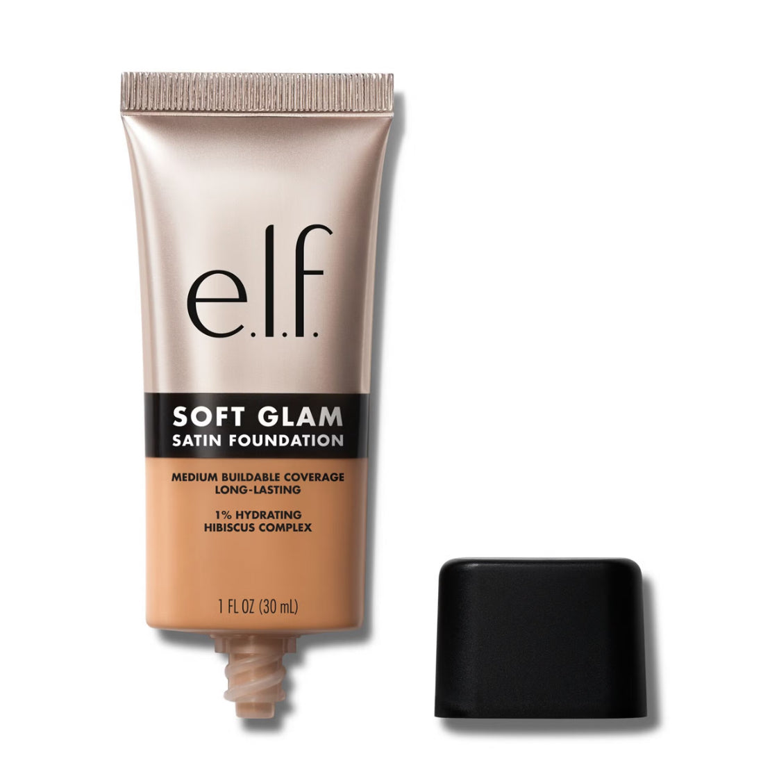ELF Soft Glam Satin Foundation – Base de Maquillaje Acabado Natural y Duradero