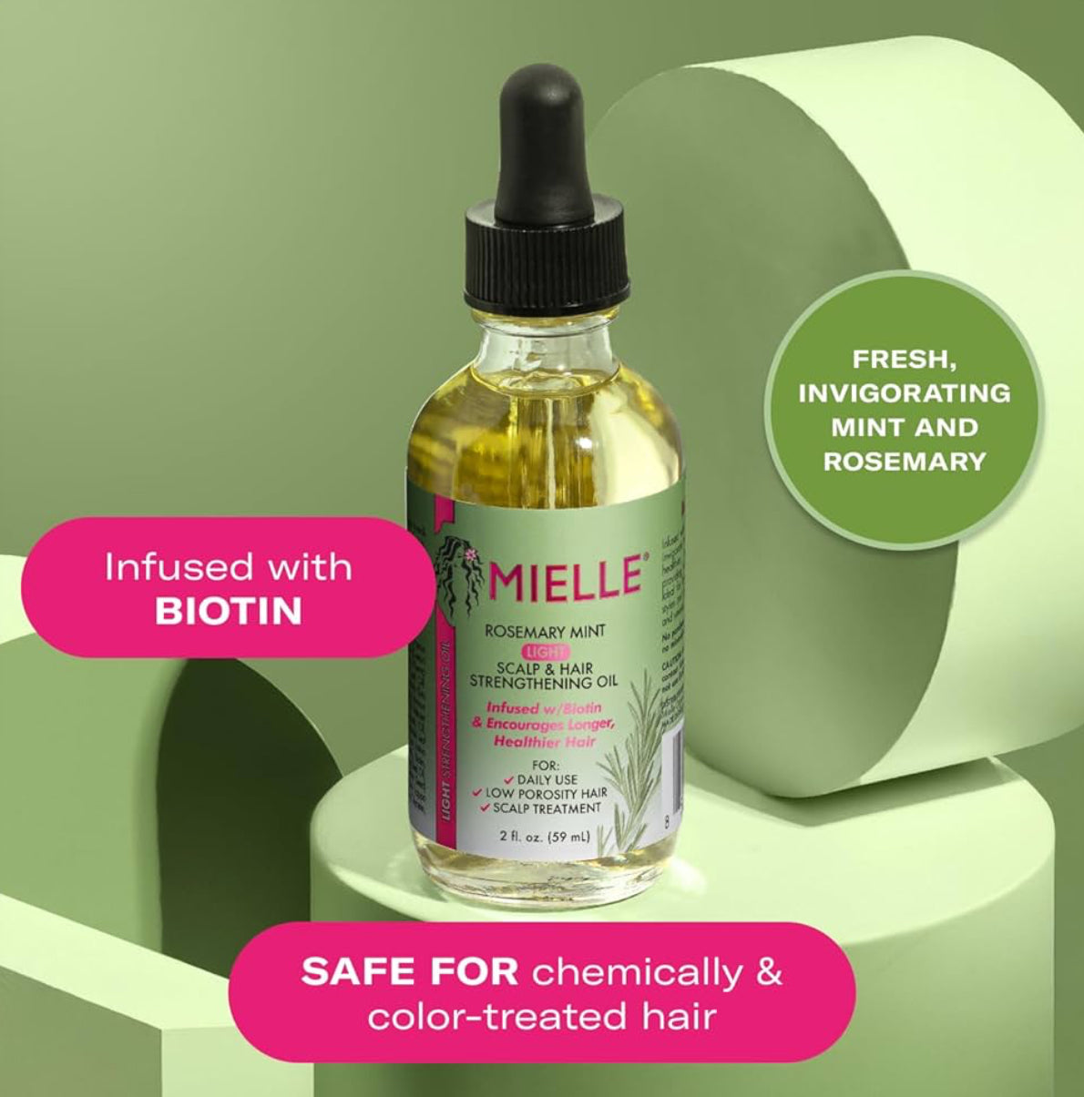 Mielle Rosemary Mint Light Scalp & Hair Strengthening Oil 59 ml