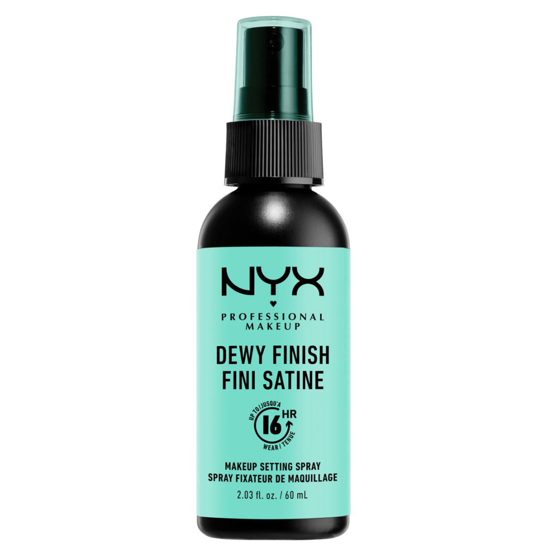 NYX Professional Makeup Dewy Finish Fini Satiné – Spray Fijador de Maquillaje (60 ml)