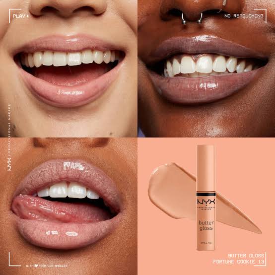 NYX Butter Gloss Lip Trio – Crème Brûlée · Fortune Cookie · Madeleine