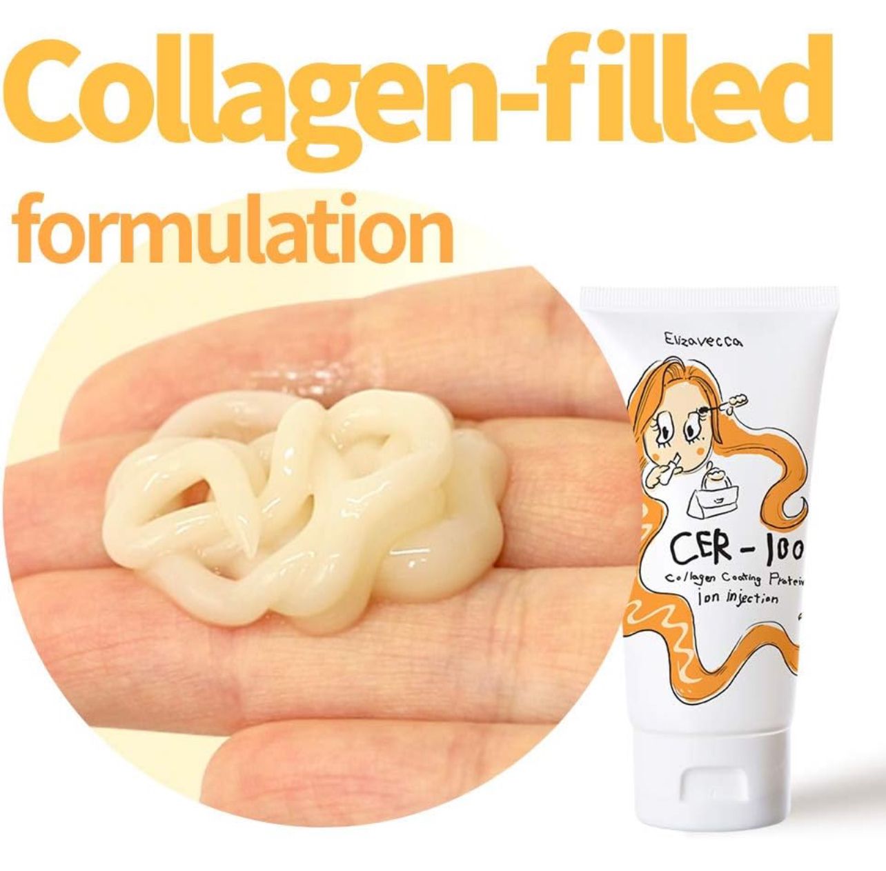 Elizavecca Cer-100 Mascarilla nutritiva con colágeno y inyección de iones de proteína (50 ml)